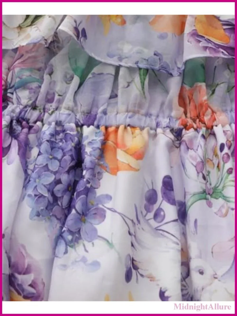 Chiffon Floral Off-Shoulder Maxi Dress - Women's Summer